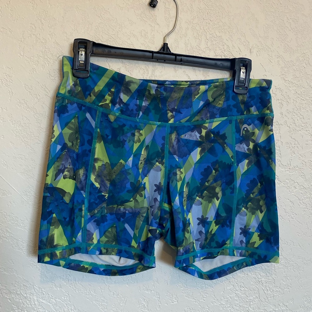 Colorful green& blue athletic shorts